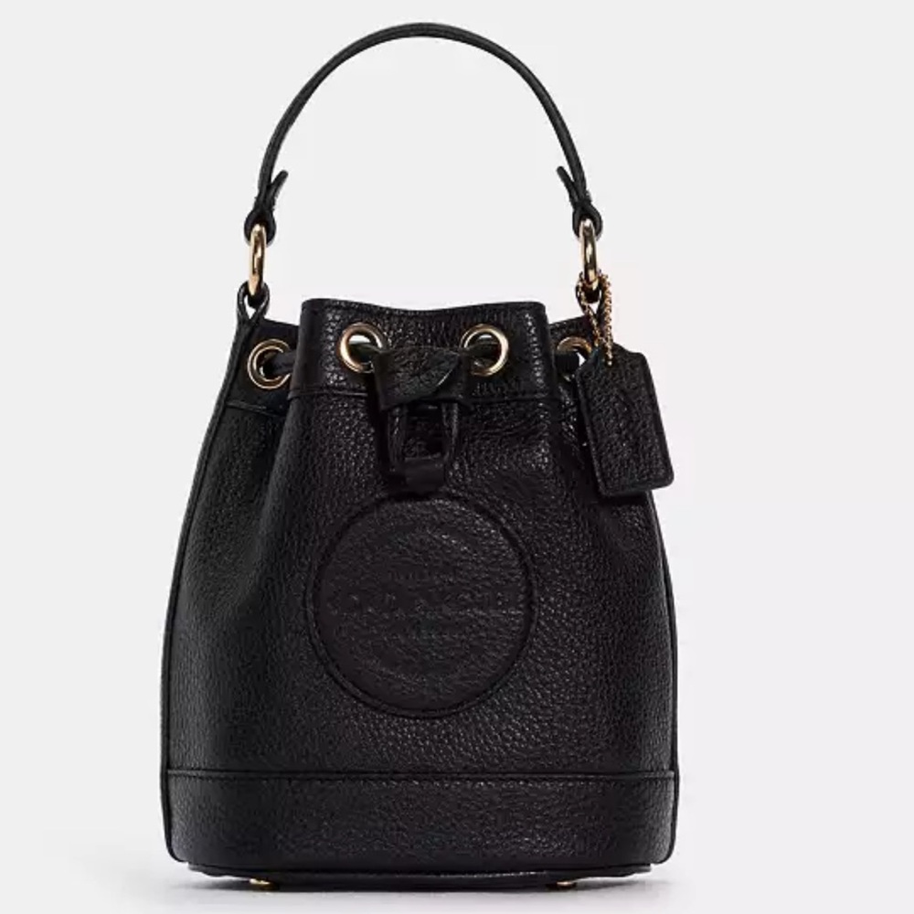 Dempsey Drawstring Bucket Bag 15 With Coach Patch